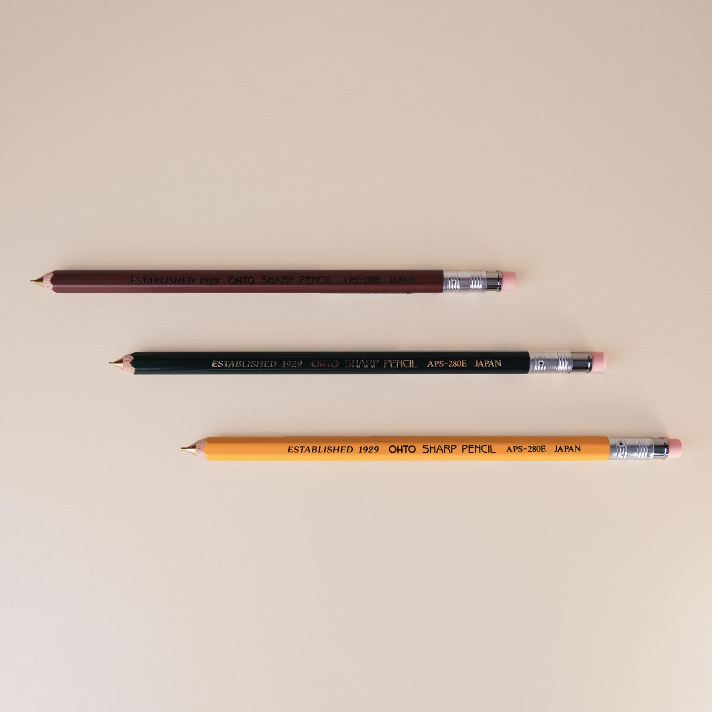 OHTO Wooden Mechanical Pencil - Yellow 0.5 mm