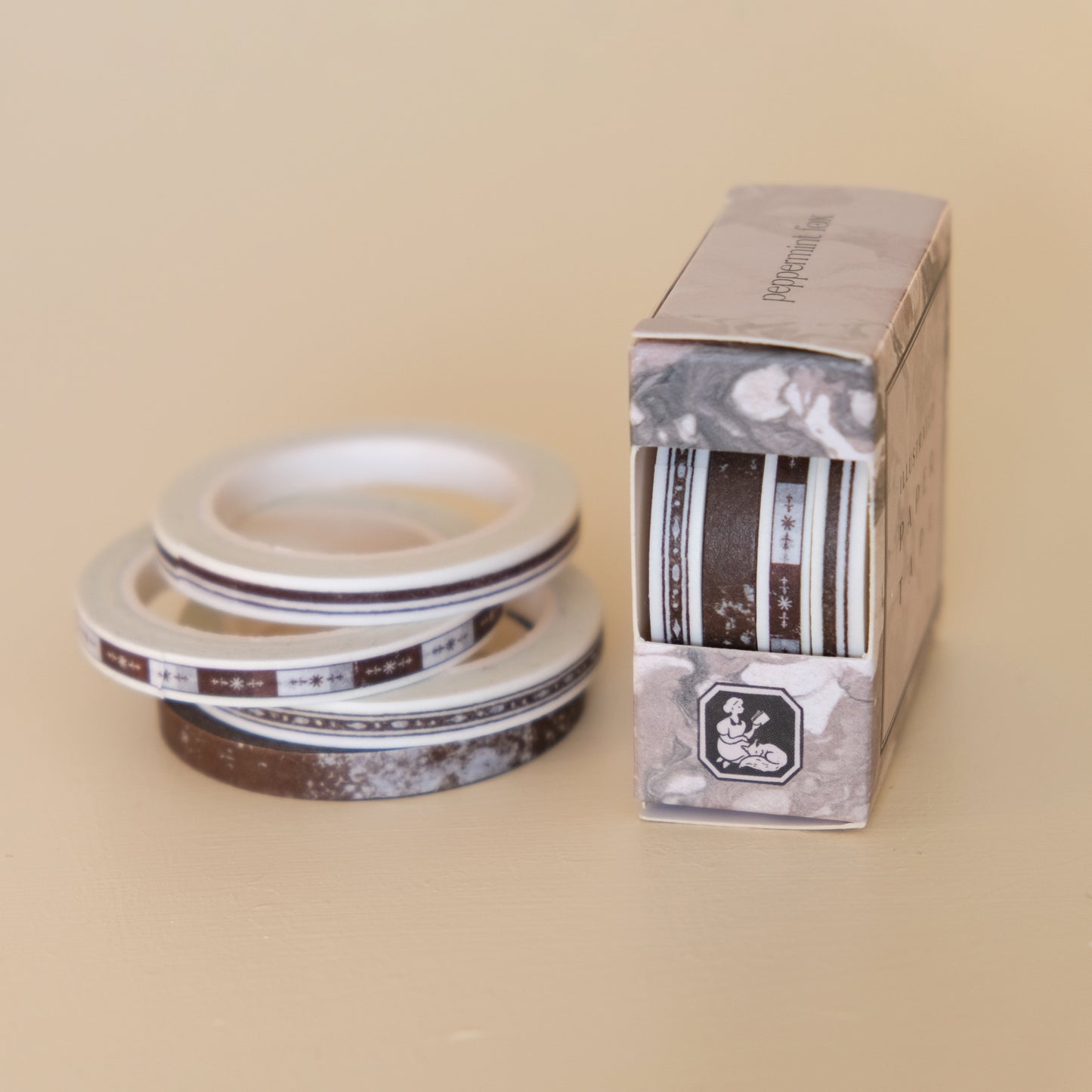 Border Ornaments - Brown Ink Decorative Washi Tape