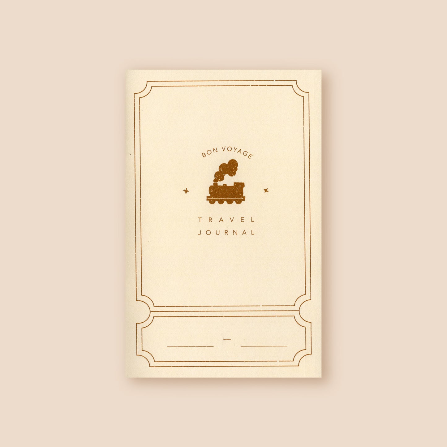 Travel Journal Blank - Train Ticket Cream
