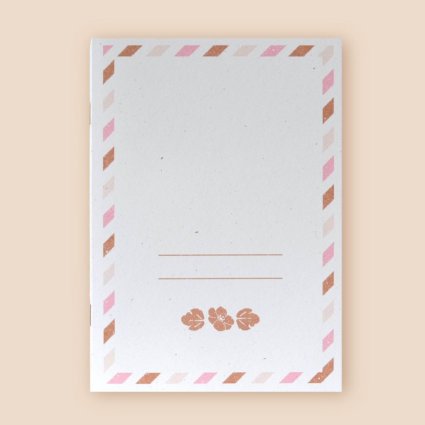 Airmail Flower A5 Notebook - Blank