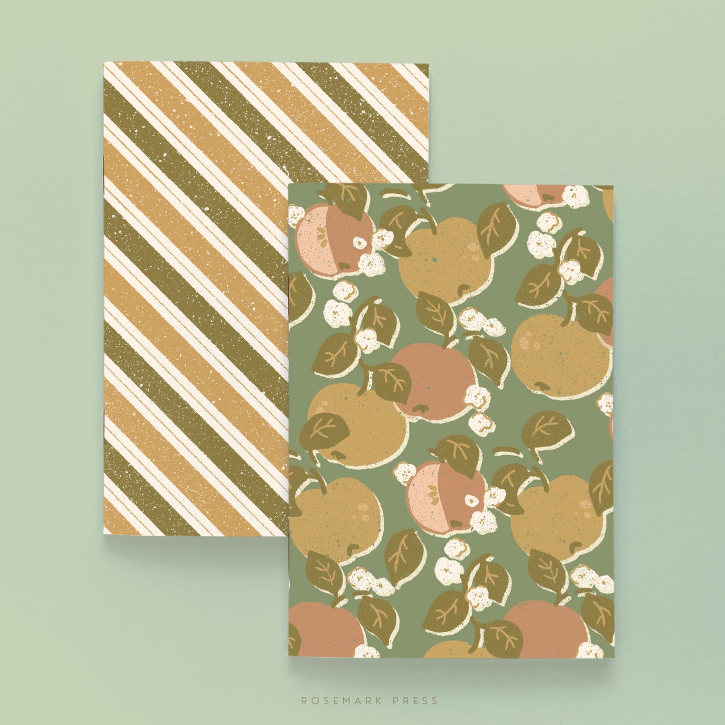 Apple Green A6 Notebook Set of 2 Blank