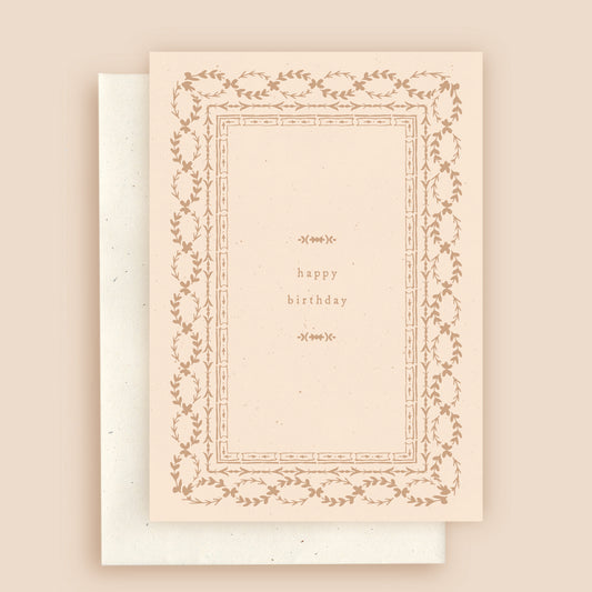 Happy Birthday Ornate Greeting Card