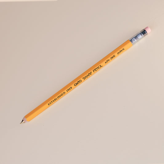 OHTO Wooden Mechanical Pencil - Yellow 0.5 mm