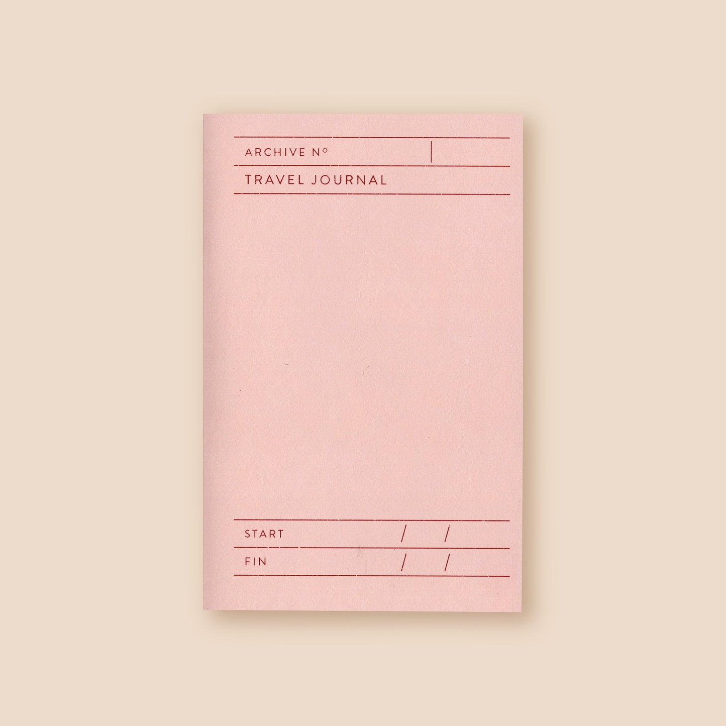 Travel Journal Blank - Archive Pink