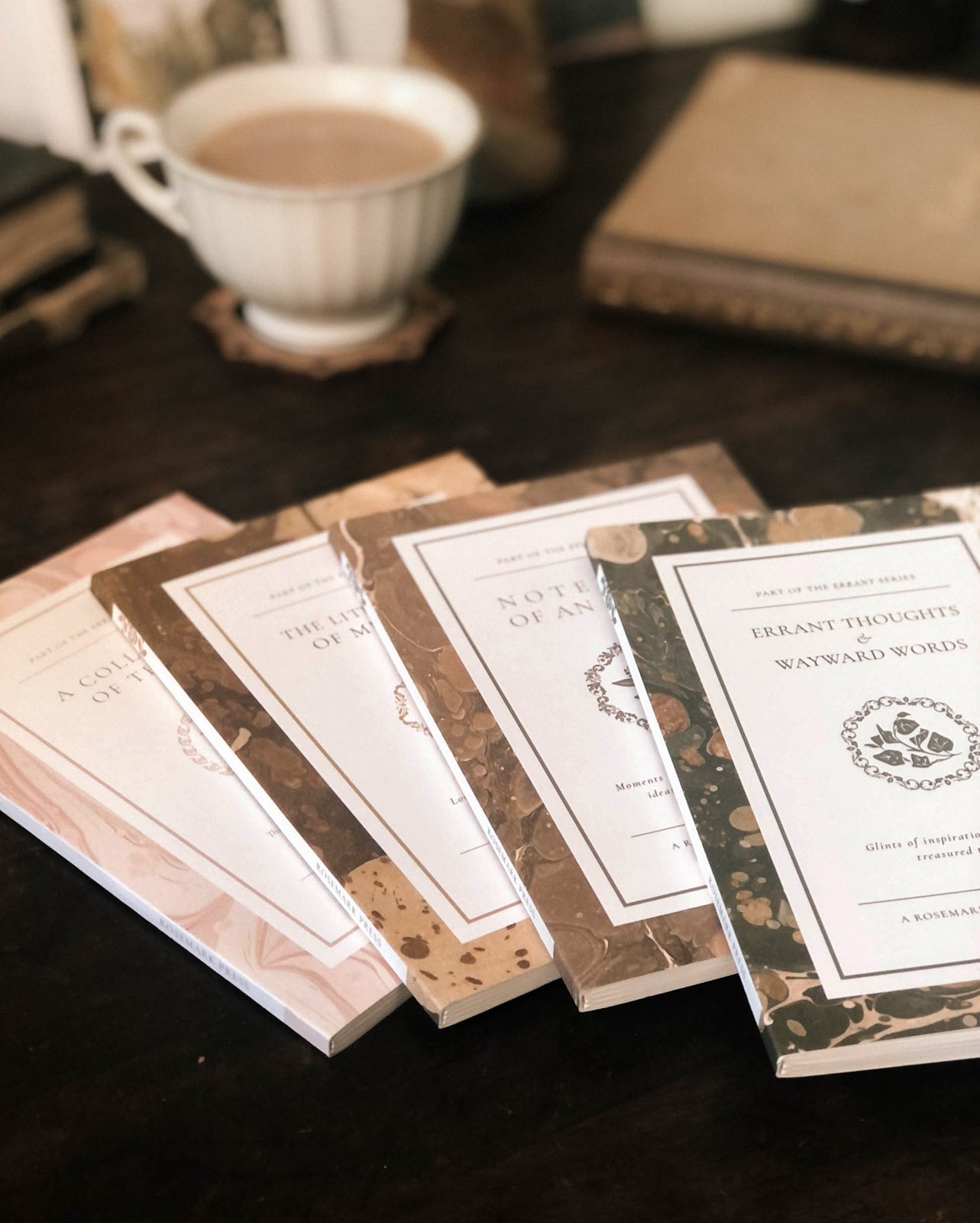 Marble Paperback Notebook Set of 4 Bundle