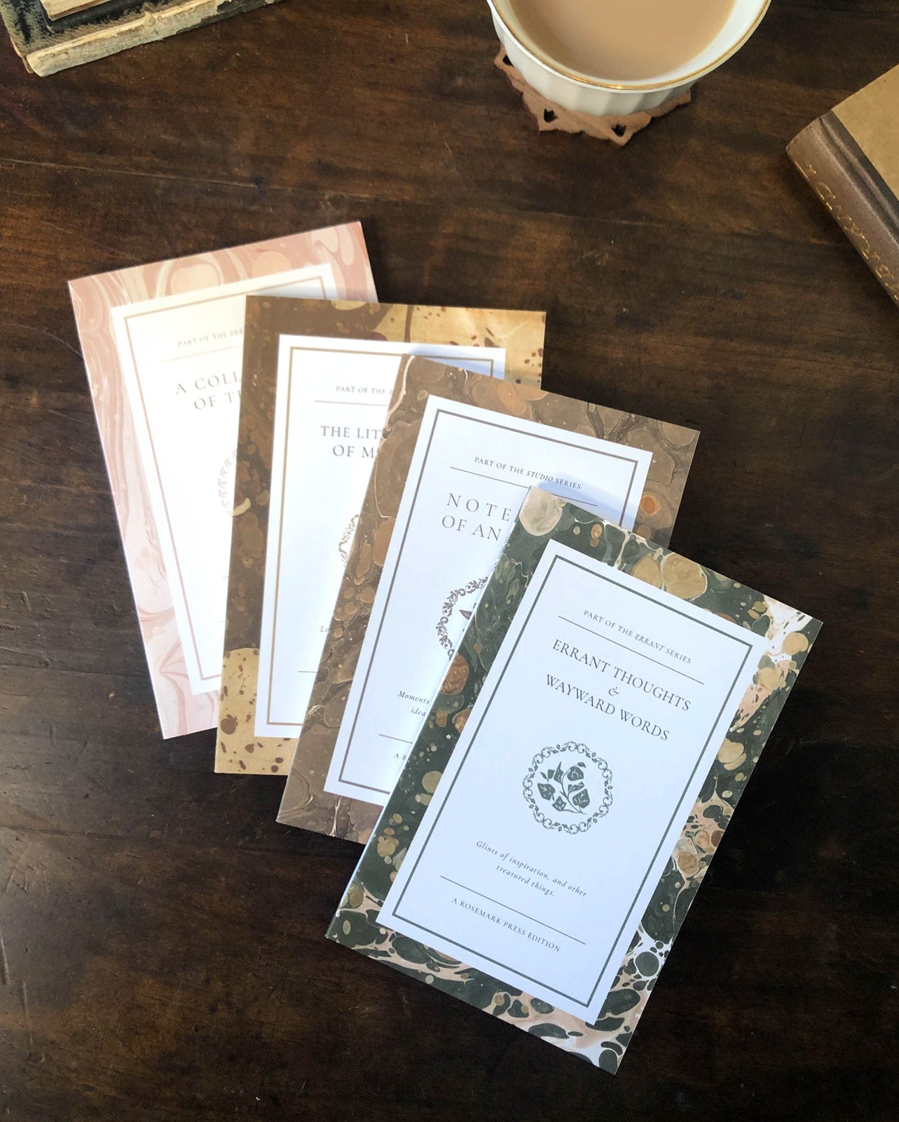 Marble Paperback Notebook Set of 4 Bundle