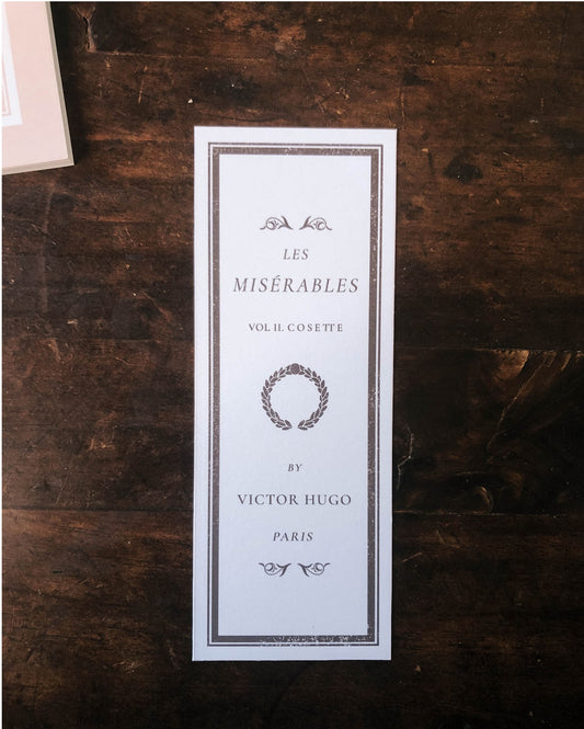 'Les Miserables' Frontispiece Bookmark