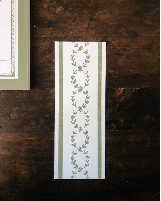 Green Stripe Ornament Bookmark